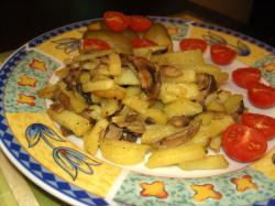 Жареная картошка с шампиньонами
